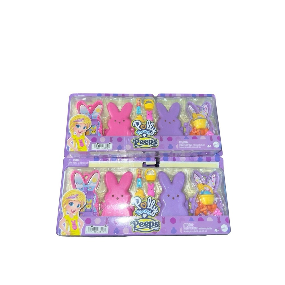 Polly Pocket Peeps Playset Lot Of 10 Sets Bunny Compacts Easter Toy Mattel